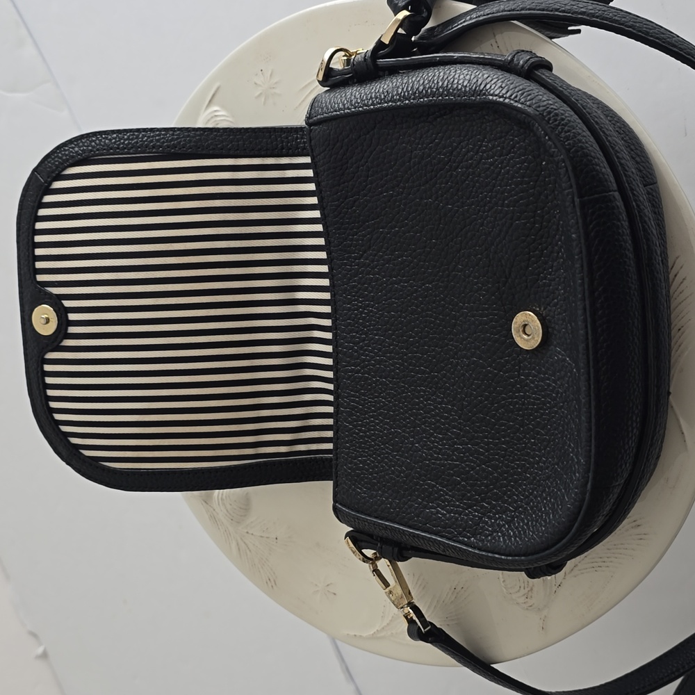 Kate Spade Orchard Street Penelope Pebbled Leather Crossbody Tassel Bag Black - Picture 6 of 16